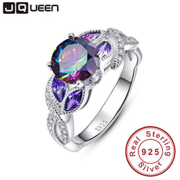 Mystical Rainbow Topaz 925 Sterling Silver Ring - Fine Jewelry