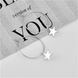 Simple Gold Earrings - Star-Shaped Punk Fashion Statement Jewelry