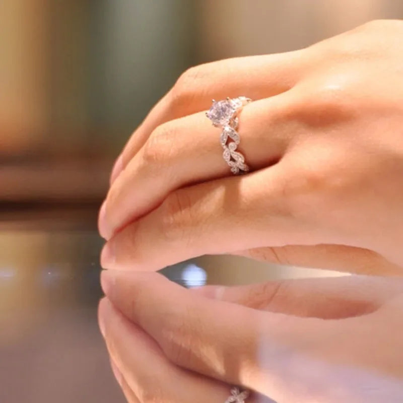 Pear 1.5 Carat Moissanite Ring Set - 925 Sterling Silver Engagement Wedding