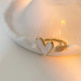 Minimalist Heart Ring - Trendy Cocktail Statement Jewelry