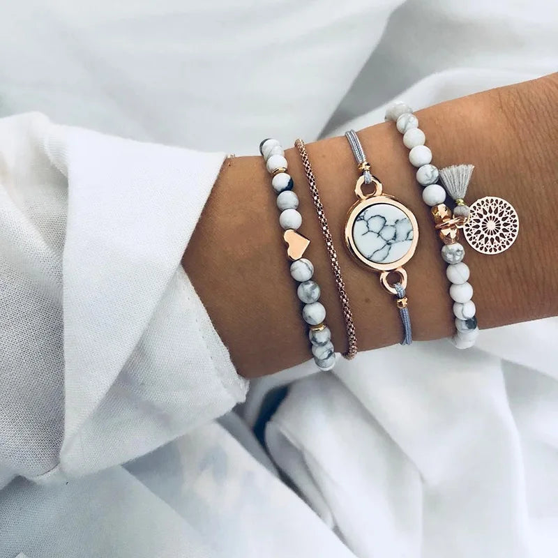 Vintage Boho Charm Bracelet - Layered Statement Jewelry