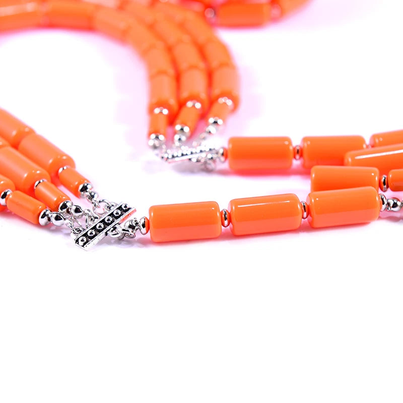 Elegant African Stone Jewelry Set - Vibrant Statement Collection