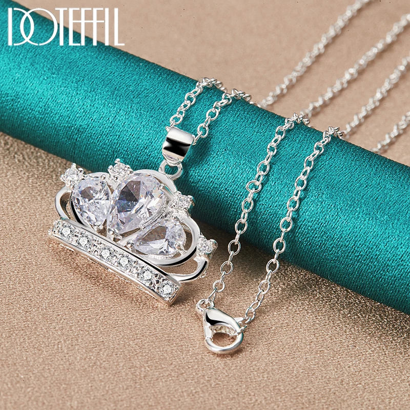 925 Sterling Silver AAA Zircon Necklace - Premium Diamond Alternative Jewelry