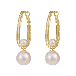 Vintage Korean Pearl Earrings - Elegant Fashion Jewelry