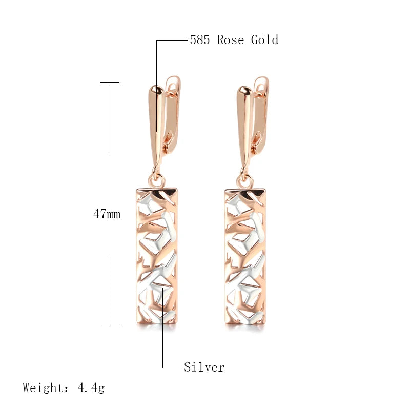 Ethnic Retro Square Drop Earrings - Vintage Copper Fashion Jewelry