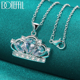 925 Sterling Silver AAA Zircon Necklace - Premium Diamond Alternative Jewelry