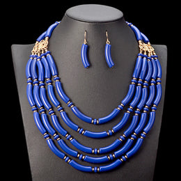 Nigerian Wedding Necklace Set - Vintage Bridal Statement Jewelry