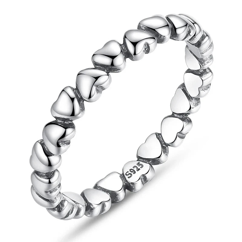 925 Sterling Silver Forever Love Heart Ring - Romantic Symbol Jewelry