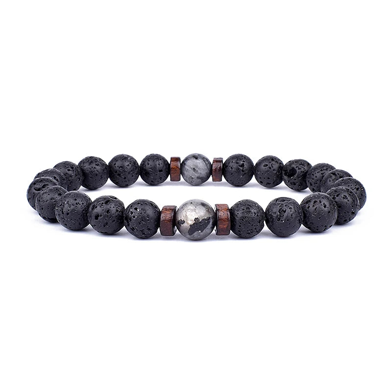 Natural Stone Beads Bracelet - Stretch Healing Stone Jewelry