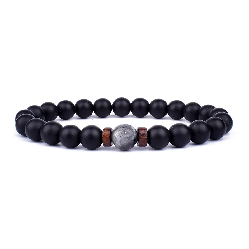 Natural Stone Beads Bracelet - Stretch Healing Stone Jewelry