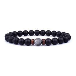 Natural Stone Beads Bracelet - Stretch Healing Stone Jewelry