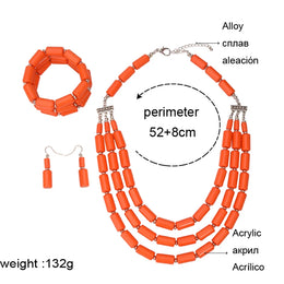 Elegant African Stone Jewelry Set - Vibrant Statement Collection