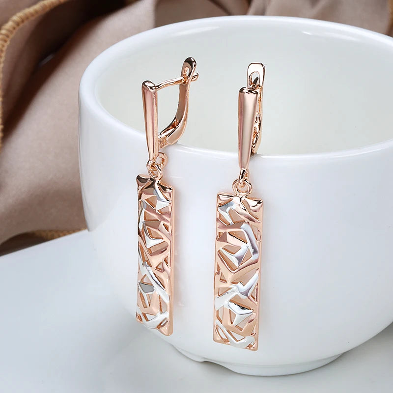Ethnic Retro Square Drop Earrings - Vintage Copper Fashion Jewelry