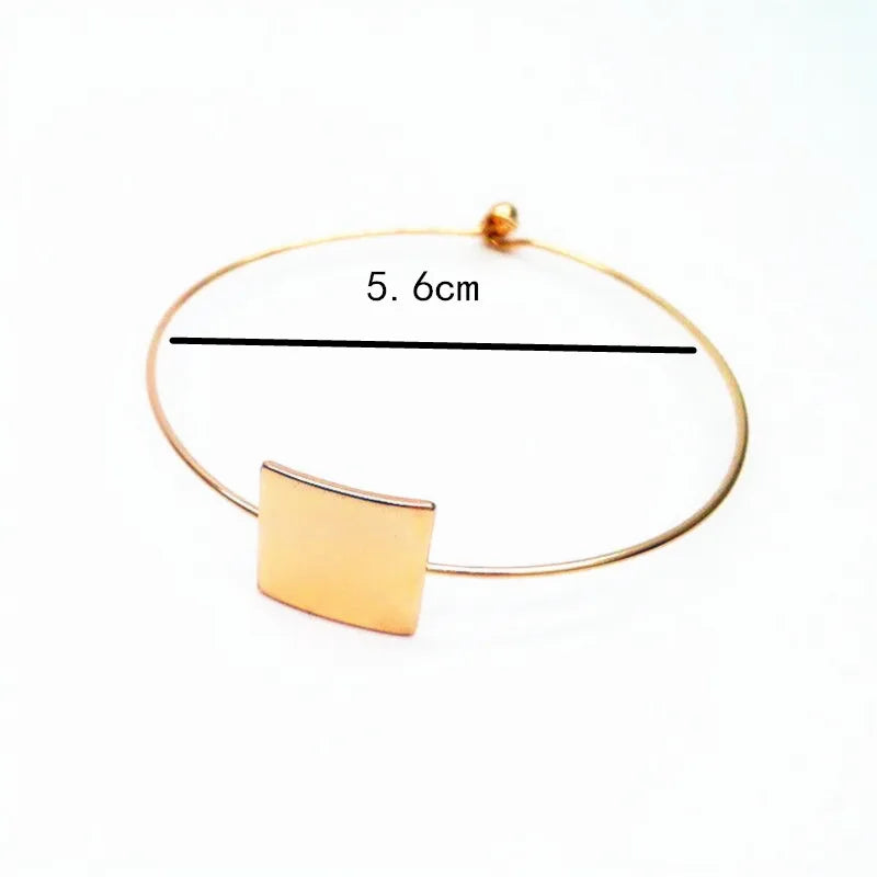 Simple Geometric Bracelet - Modern Copper Cuff Jewelry