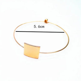 Simple Geometric Bracelet - Modern Copper Cuff Jewelry