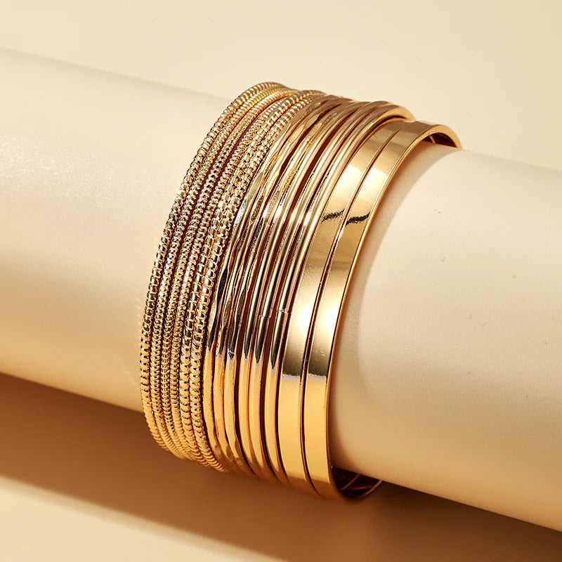 Punk Gold Color Bracelet - Bold Statement Jewelry