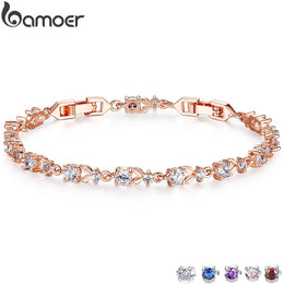 Luxury Rose Gold Bracelet - Crystal Statement Jewelry