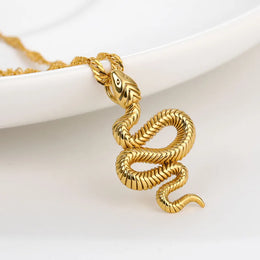 Snake Pendant Necklace - Serpent Symbol Jewelry