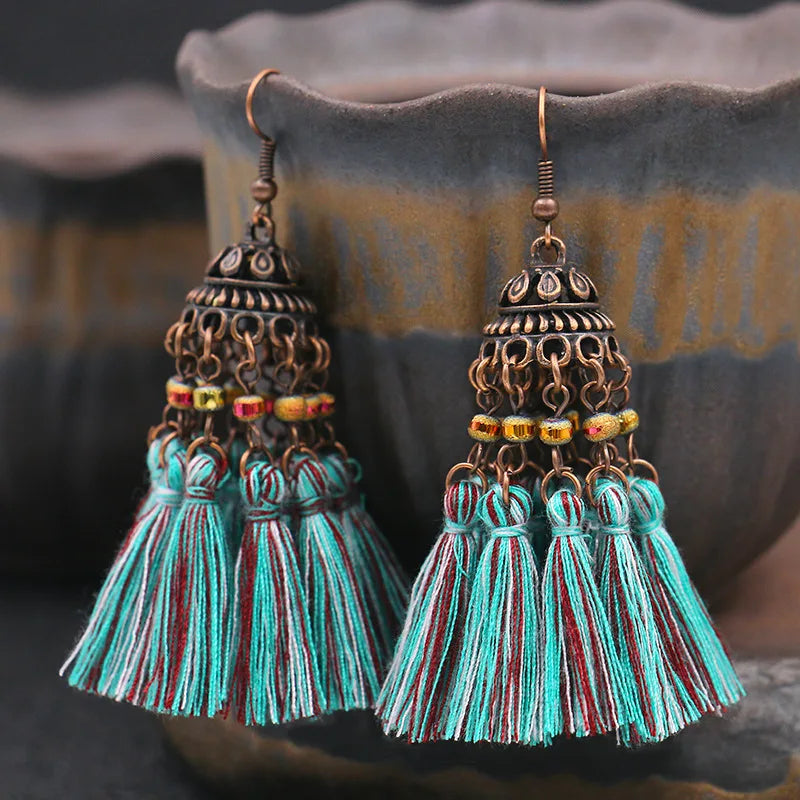 Bohemian Long Dangle Earrings - Statement Drop Jewelry