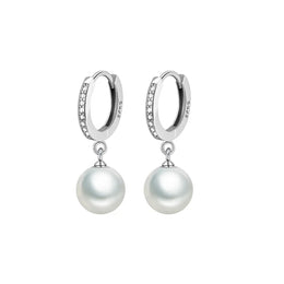 Genuine Natural Freshwater Pearl 925 Sterling Silver Earrings - Classic Elegant Jewelry