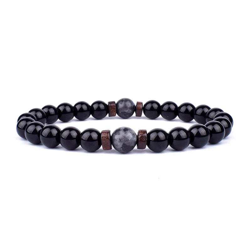 Natural Stone Beads Bracelet - Stretch Healing Stone Jewelry
