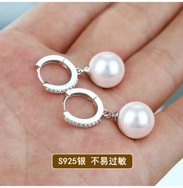 Genuine Natural Freshwater Pearl 925 Sterling Silver Earrings - Classic Elegant Jewelry
