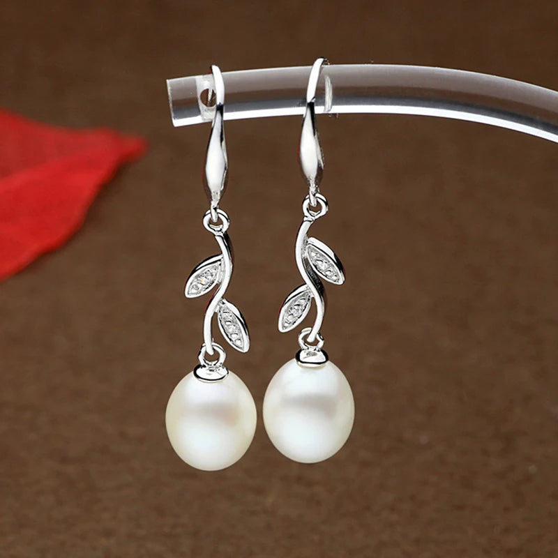 925 Sterling Silver Pearl Long Earrings - Bohemian Tassel Jewelry