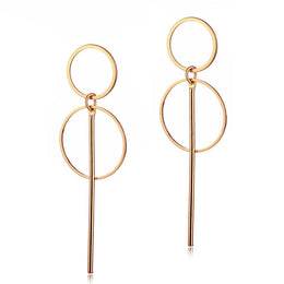 Geometric Simple Circle Earrings - Minimalist Statement Jewelry