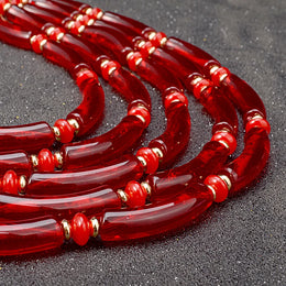 Nigerian Wedding Necklace Set - Vintage Bridal Statement Jewelry