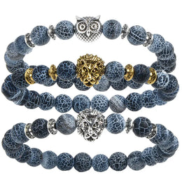 Natural Beaded Bracelet - Semi-Precious Stone Adjustable Fashion Jewelry