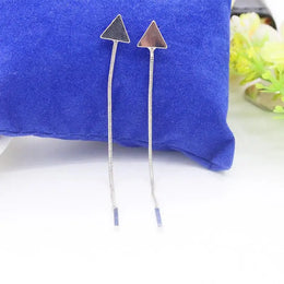 Triangle Chain Earrings - Modern Statement Jewelry