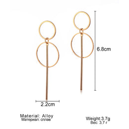 Geometric Simple Circle Earrings - Minimalist Statement Jewelry