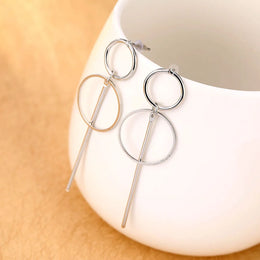 Geometric Simple Circle Earrings - Minimalist Statement Jewelry