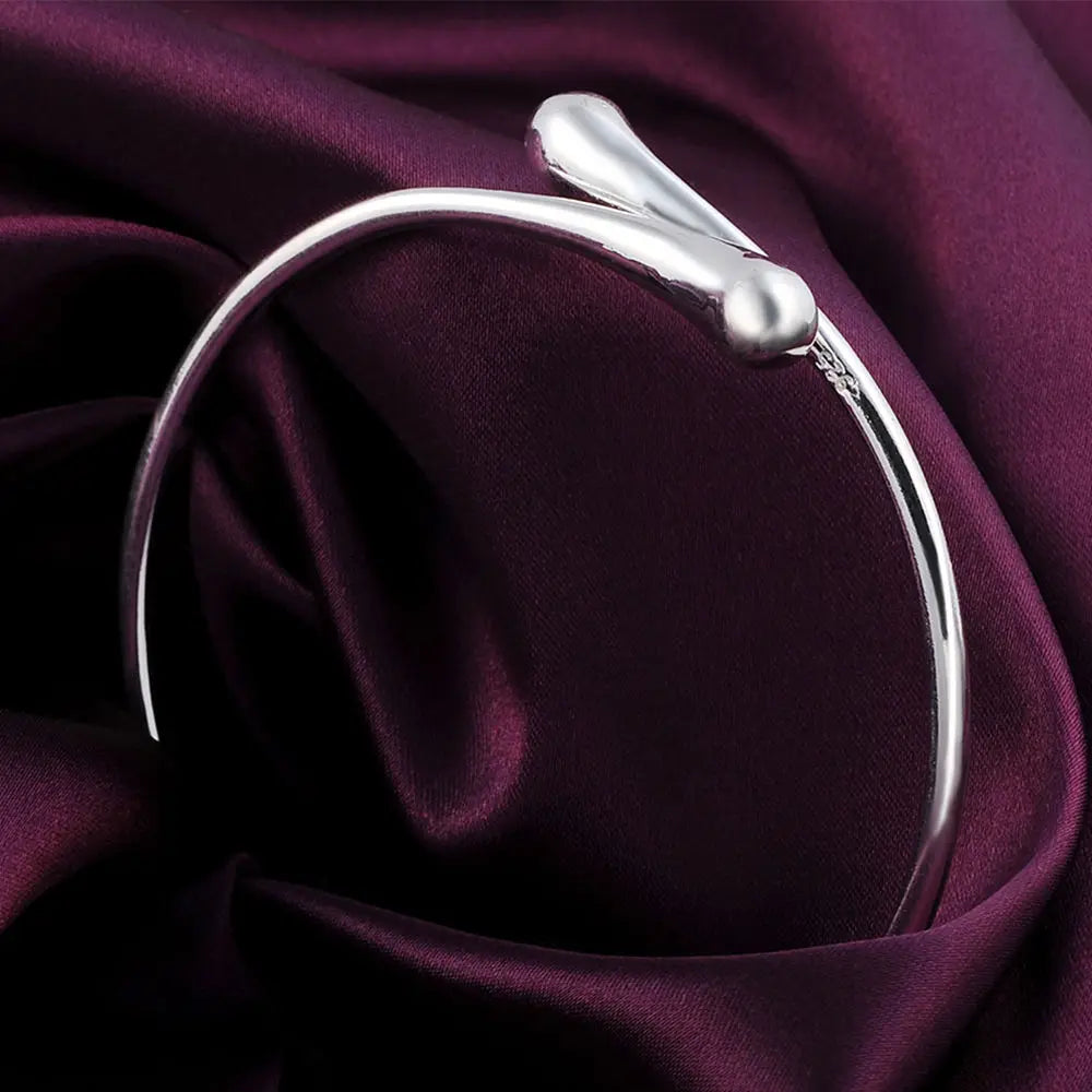 Classic Double Round Head Bracelet - Minimalist Cuff Jewelry