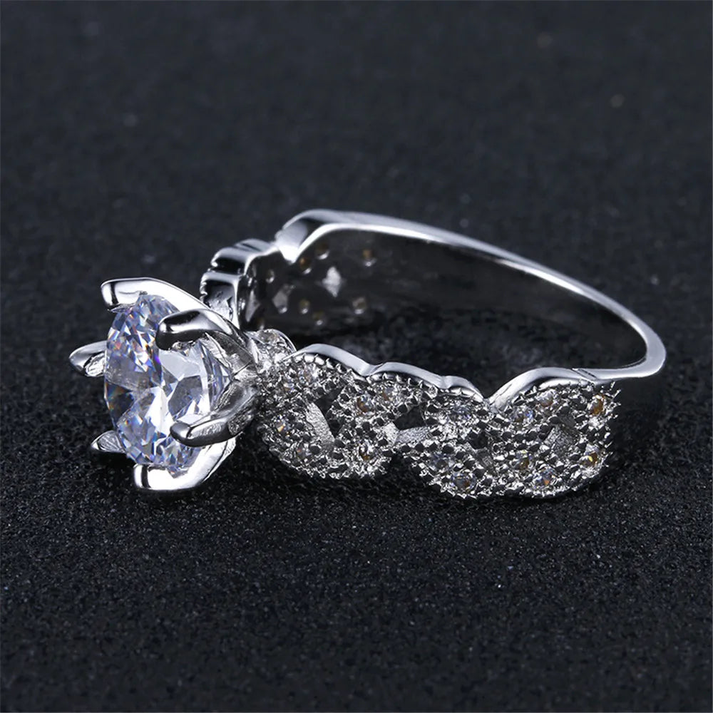 Pear 1.5 Carat Moissanite Ring Set - 925 Sterling Silver Engagement Wedding