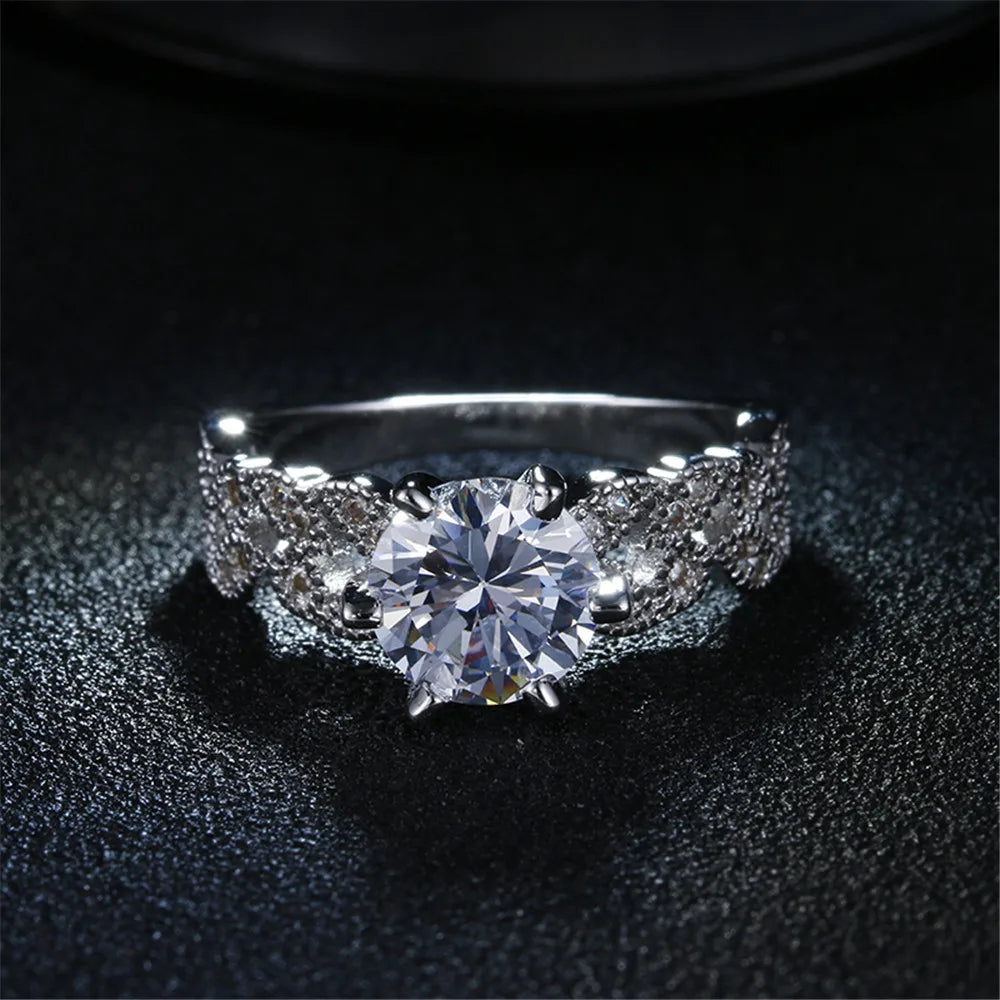 Pear 1.5 Carat Moissanite Ring Set - 925 Sterling Silver Engagement Wedding