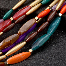 African Beads Multilayer Jewelry Set - Vintage Necklace & Earrings