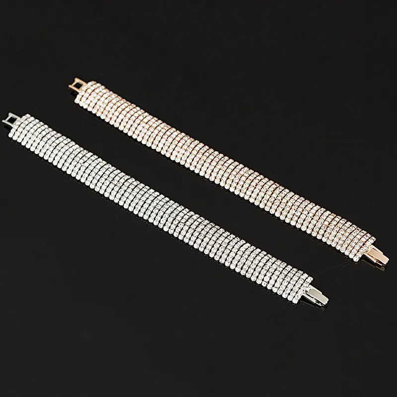 Luxury Crystal Bracelets - Geometric Gold Chain Fashion Jewelry