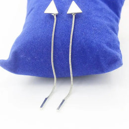 Triangle Chain Earrings - Modern Statement Jewelry