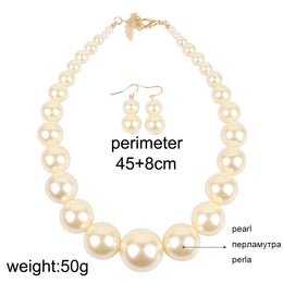 Big Pearl Jewelry Set - Vintage Simulated Pearl Collection