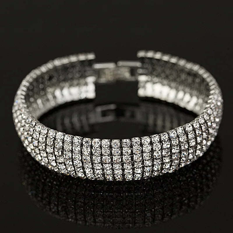 Luxury Crystal Bracelets - Geometric Gold Chain Fashion Jewelry