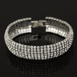 Luxury Crystal Bracelets - Geometric Gold Chain Fashion Jewelry