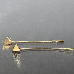 Triangle Chain Earrings - Modern Statement Jewelry