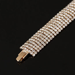 Luxury Crystal Bracelets - Geometric Gold Chain Fashion Jewelry
