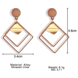 Fashion Statement Geometric Drop Earrings - Modern Statement Jewelry