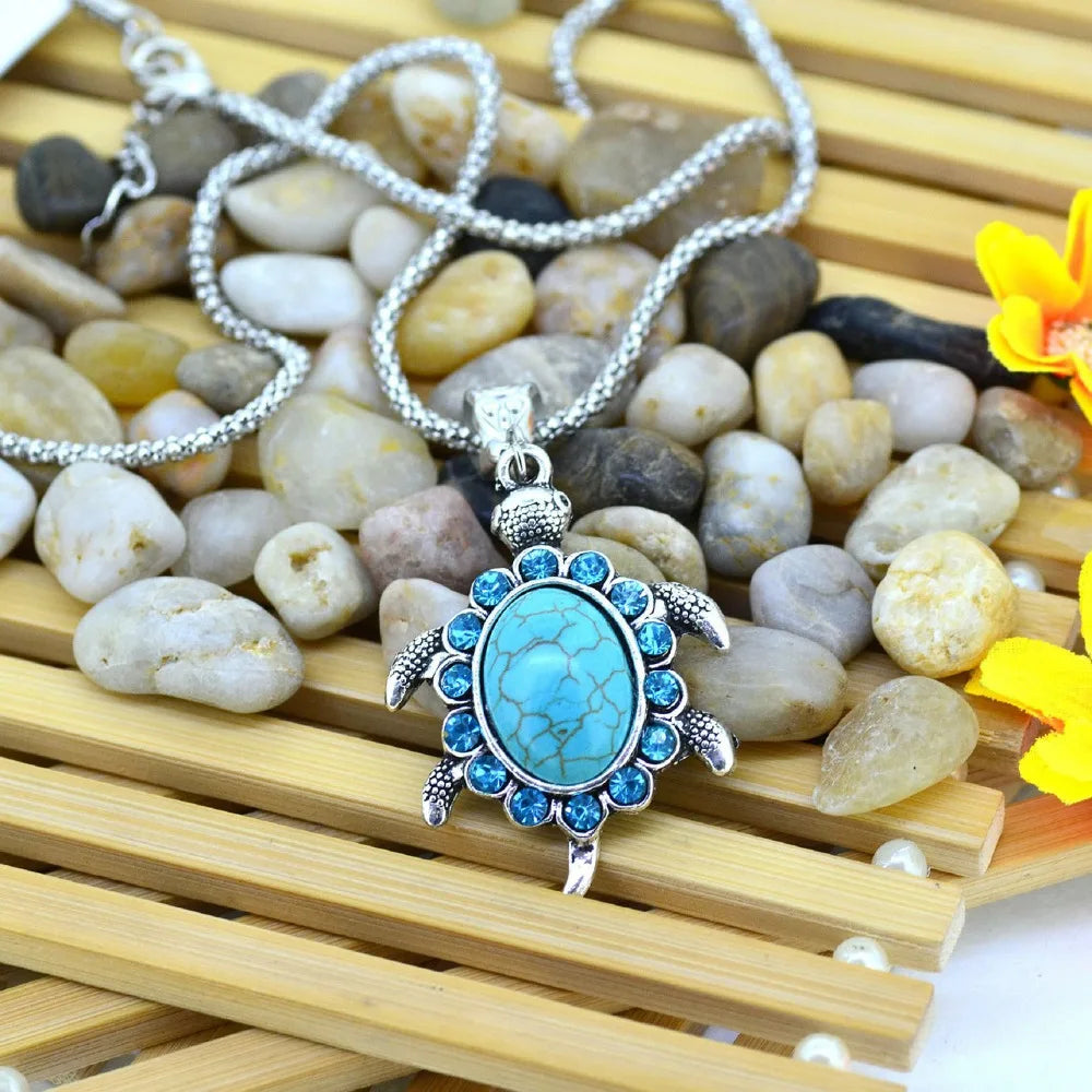Turtle Tortoise Retro Necklace - Vintage Animal Pendant
