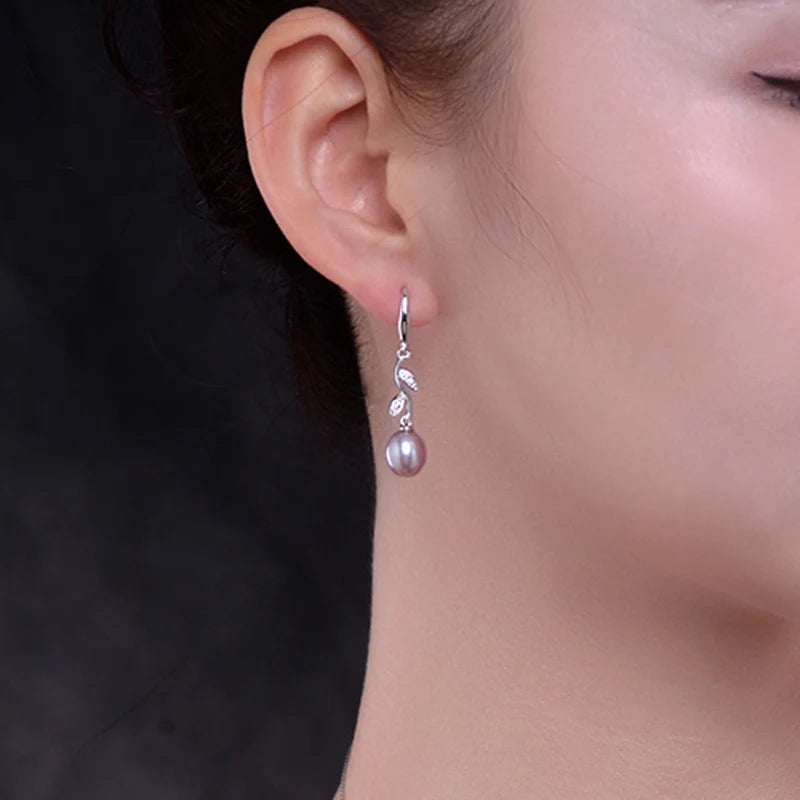 925 Sterling Silver Pearl Long Earrings - Bohemian Tassel Jewelry