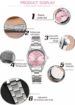Premium Minimalist Square Steel Mesh Watch - Modern Shock Resistant Timepiece