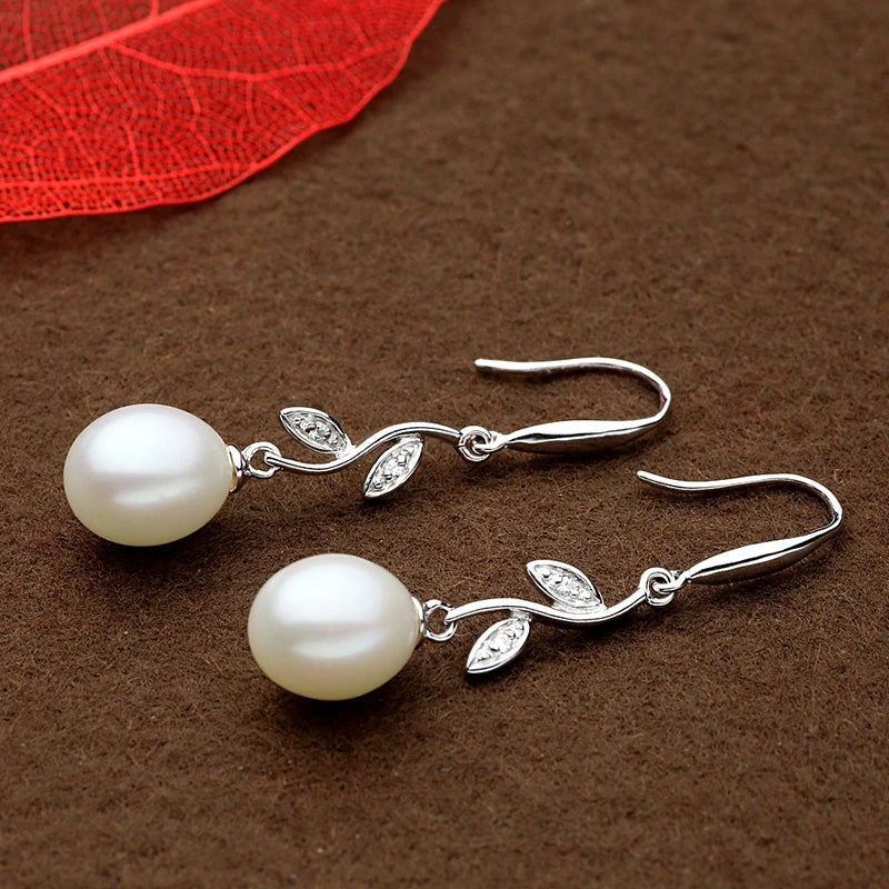 925 Sterling Silver Pearl Long Earrings - Bohemian Tassel Jewelry
