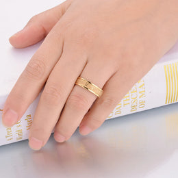 Stainless Steel Roman Numeral Rings - Classic Engraved Band Jewelry